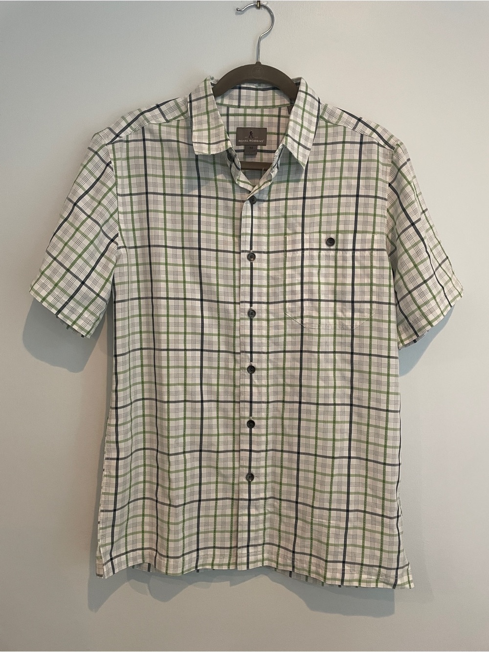 Royal Robbins Men's Mojave Pucker Plaid Shirt - Fluorite Green